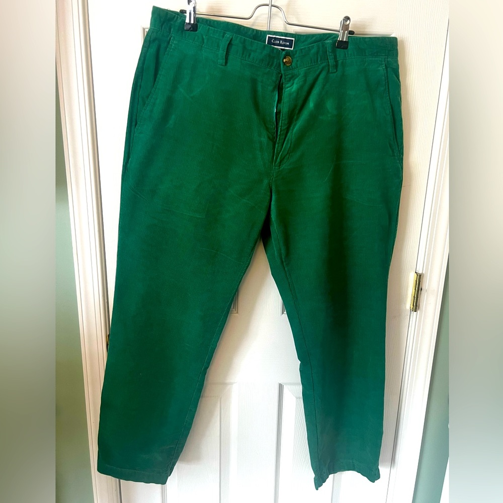 Macy’s Club Room green corduroy pants 38/30